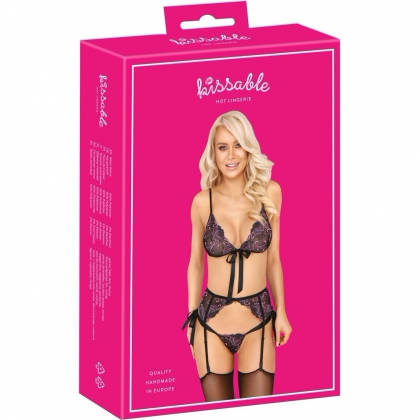 Set Kissable Crystina Negru L-XL