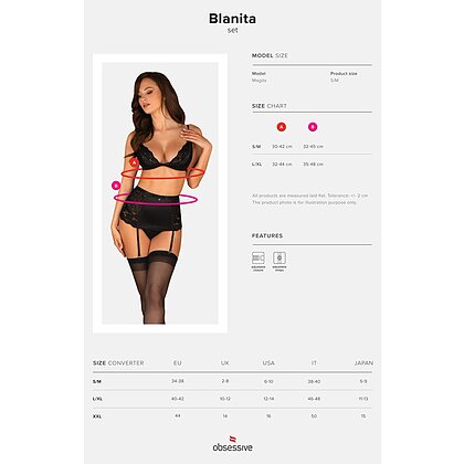 Set Obsessive Blăniță Negru L-XL