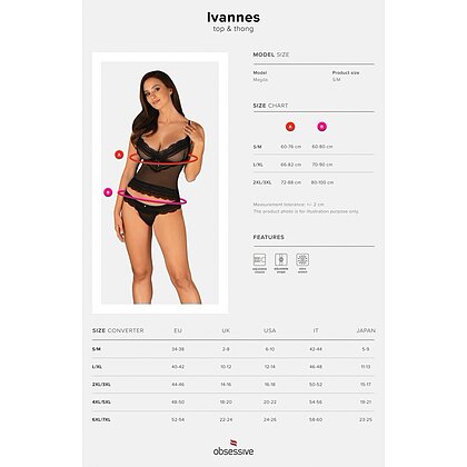 Set Obsessive Ivannes Negru S-M