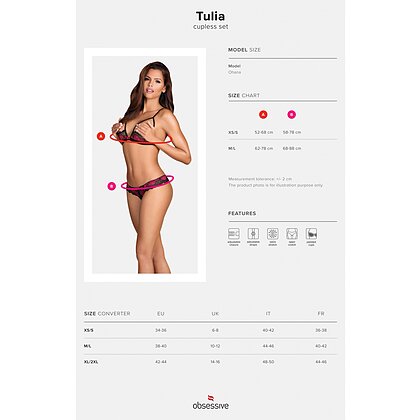 Set Obsessive Open Tulia Negru XS-S