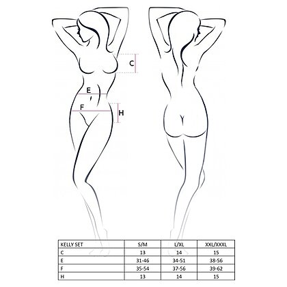 Set Passion Kelly Negru L-XL