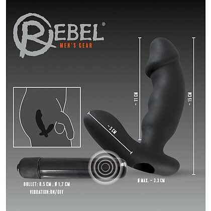 Stimulator Prostată Rebel Penis-Shaped Negru