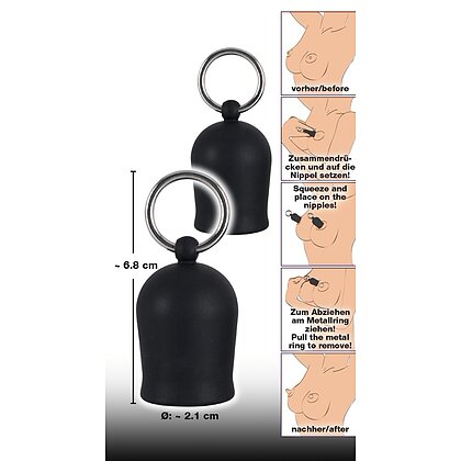 Stimulator Sfârcuri Suckers Negru