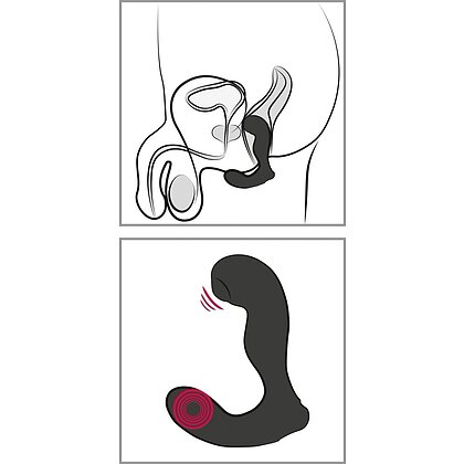 Svakom Iker App Controlled Prostate and Perineum Vibrator Negru