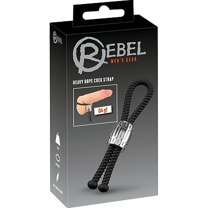 Rebel Heavy Rope Inel Reglabil Pentru Penis și Testicule Negru