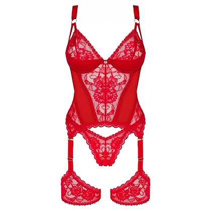 Corset Obsessive Belovya Rosu M-L