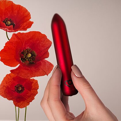 Rocks Off Mini Vibrator — 16 Moduri, Reîncărcabil Roșu