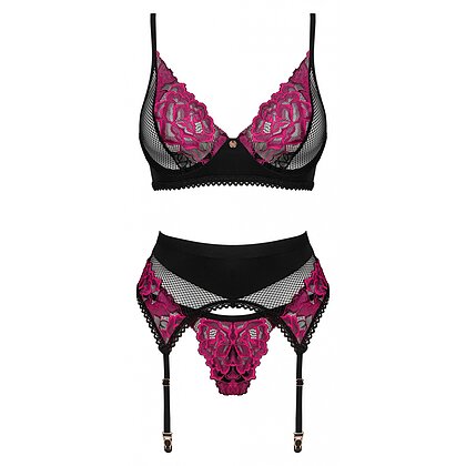Set Obsessive Rosenty 3 Piese Roz XL-2XL
