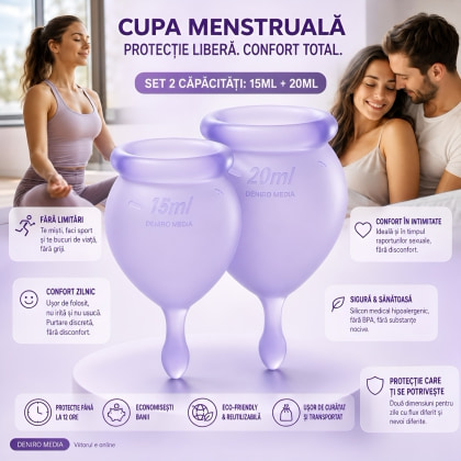 Satisfyer Feel Good Menstrual Cup Set Lila
