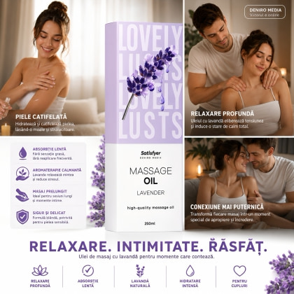 Satisfyer Ulei Masaj Lavandă 250 ml — Relaxare Catifelată