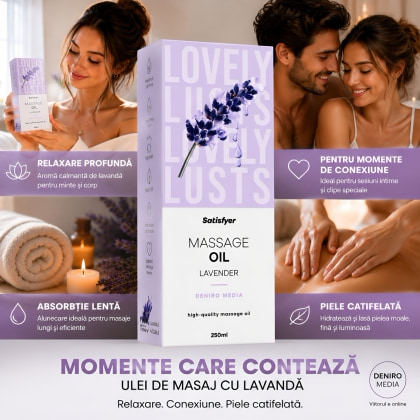 Satisfyer Ulei Masaj Lavandă 250 ml — Relaxare Catifelată