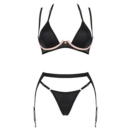 Set Obsessive 3 Piese Selinne Negru M-L