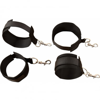 Set Bed Restraint Bondage Negru