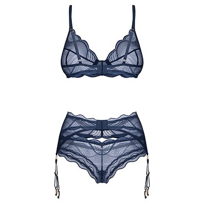 Set Cu Portjartier Obsessive Nightly Albastru M-L