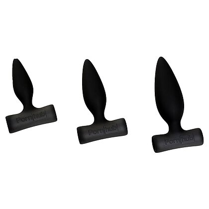 Set Dopuri Anale Cu Vibrații Negru