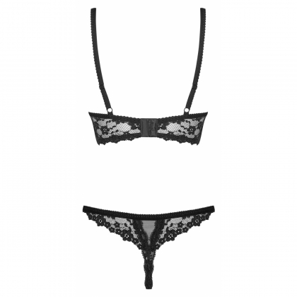 Set Fără Cupe Obsessive Letica Negru L-XL