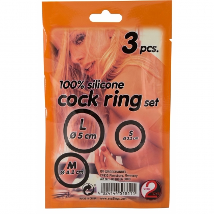 Set Inele Penis Lust Trio pentru Erecție Fermă Negru
