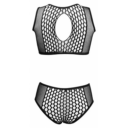Set Le Desir Duo Net Key-Hole Negru S-L