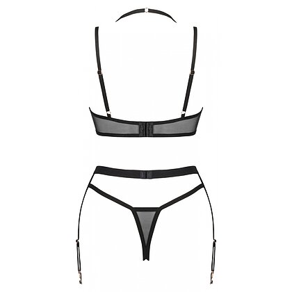 Set Obsessive 3 Piese Selinne Negru XS-S