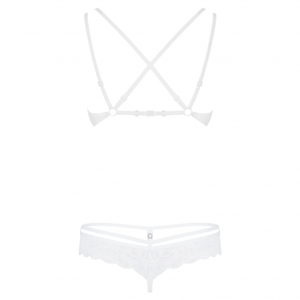 Set Obsessive 860-SET Alb L-XL