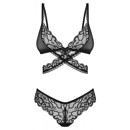 Set Obsessive Blomentis 2 Piese Negru XS-S