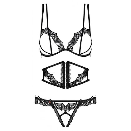 Set Obsessive Bravele Negru L-XL