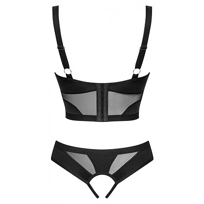 Set Obsessive Chic Amoria 2 Piese Decupat Negru XS-S