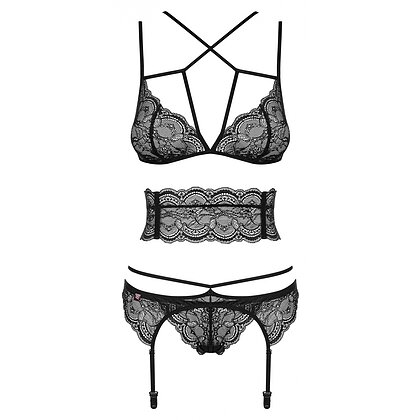 Set Obsessive Frivolla Negru S-M