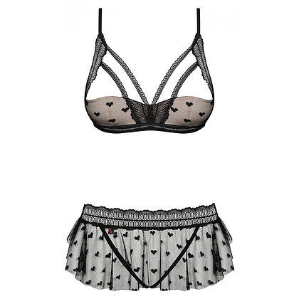 Set Obsessive Heartia Negru L-XL