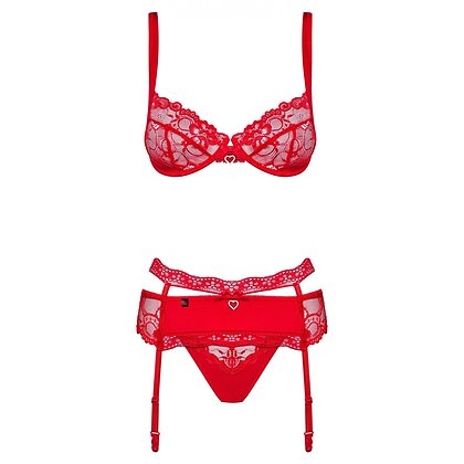 Set Obsessive Heartina Roșu S-M