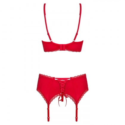 Set Obsessive Jolierose Roșu L-XL