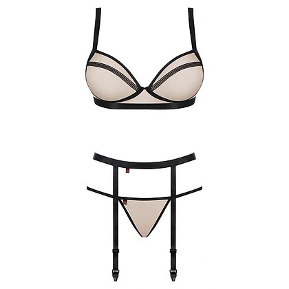 Set Obsessive Nudelia Noir Bej L-XL