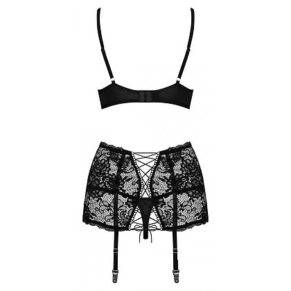 Set Obsessive Peonesia Negru S-M