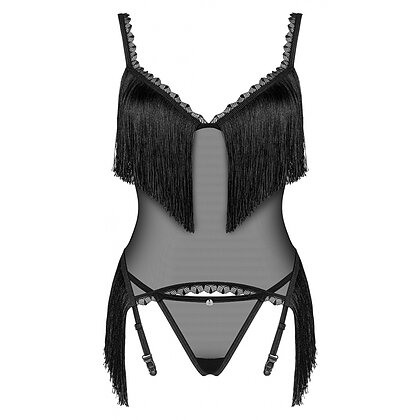 Corset Obsessive Sherila Negru XL-2XL