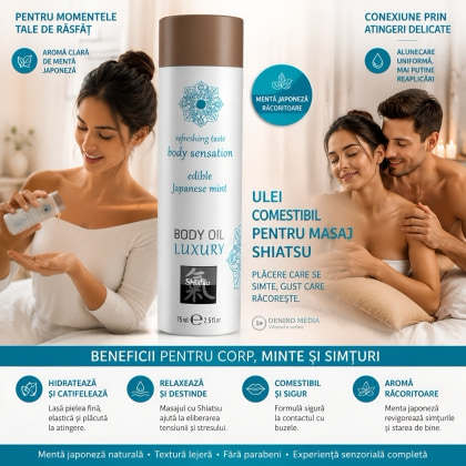 Shiatsu Luxury – Ulei Comestibil Menta Japoneză, 75 ml