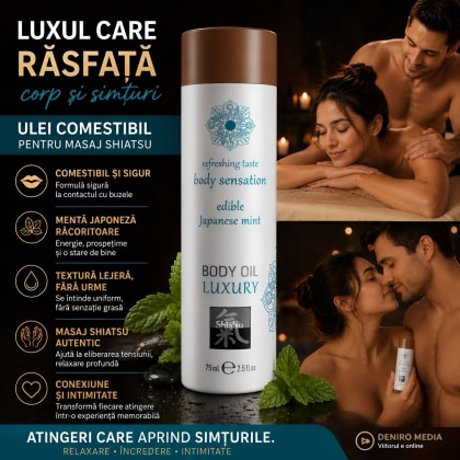 Shiatsu Luxury – Ulei Comestibil Menta Japoneză, 75 ml