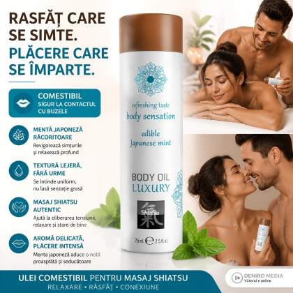 Shiatsu Luxury – Ulei Comestibil Menta Japoneză, 75 ml