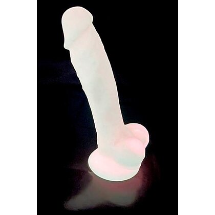 SILEXD Pink 7 — Dildo silicon Strălucitor 17.6 cm Roz