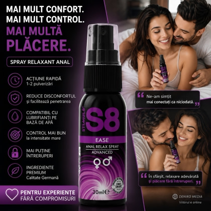 Stimul8 S8 Ease Spray Relaxant Anal 30 ml Pentru Comfort