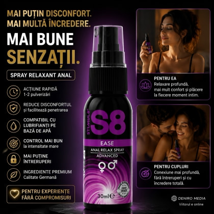 Stimul8 S8 Ease Spray Relaxant Anal 30 ml Pentru Comfort