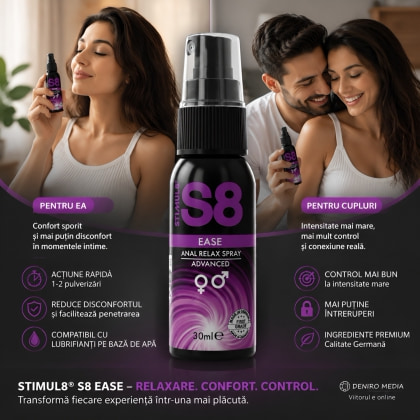 Stimul8 S8 Ease Spray Relaxant Anal 30 ml Pentru Comfort