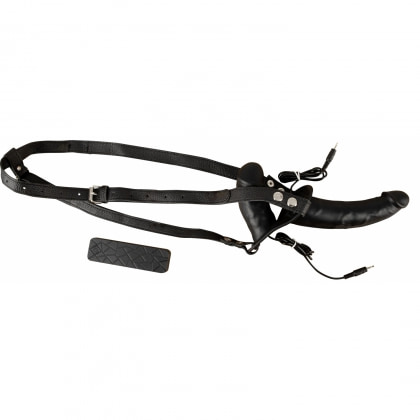Strap On Cu Vibrații Double Thruster Negru
