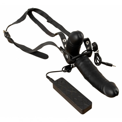 Strap On Cu Vibrații Double Thruster Negru