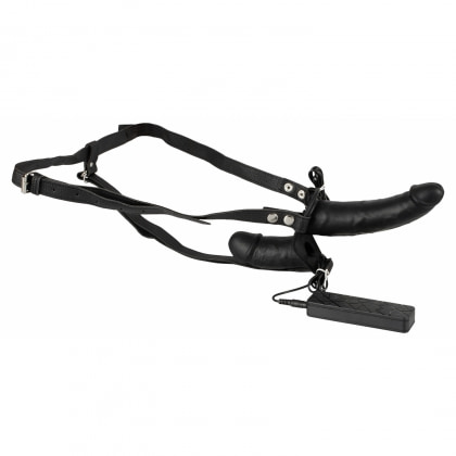 Strap On Cu Vibrații Double Thruster Negru