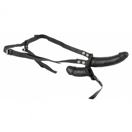 Strap On Cu Vibrații Double Thruster Negru