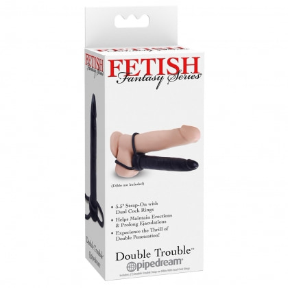 Strap-On PipeDream Double Trouble Negru