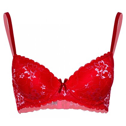 Sutien Daring Intimates Demi Floral Lace Roșu M