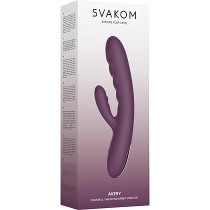 Svakom Avery Lilac — Rabbit 5x Împingere, Reîncărcabil Mov