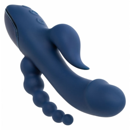 Triple Orgasme CalExotics — Vibrator Reîncărcabil Albastru