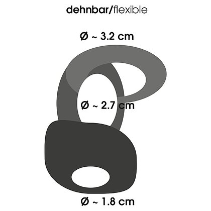 Triple Ring Inel Penis și Scrot Negru